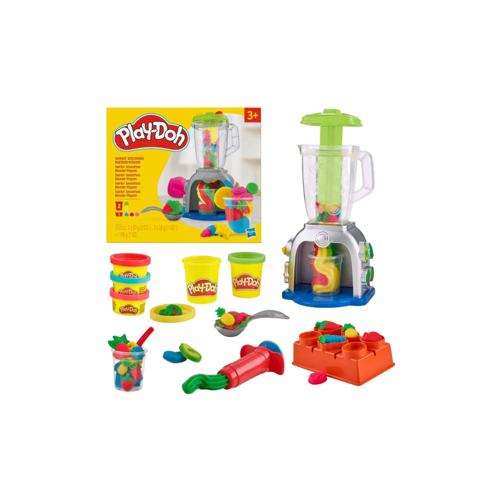 Play-Doh Swirlin' Smoothies Blender Set - Create Colorful Treats with Fun Kitchen Appliances for Kids 3+