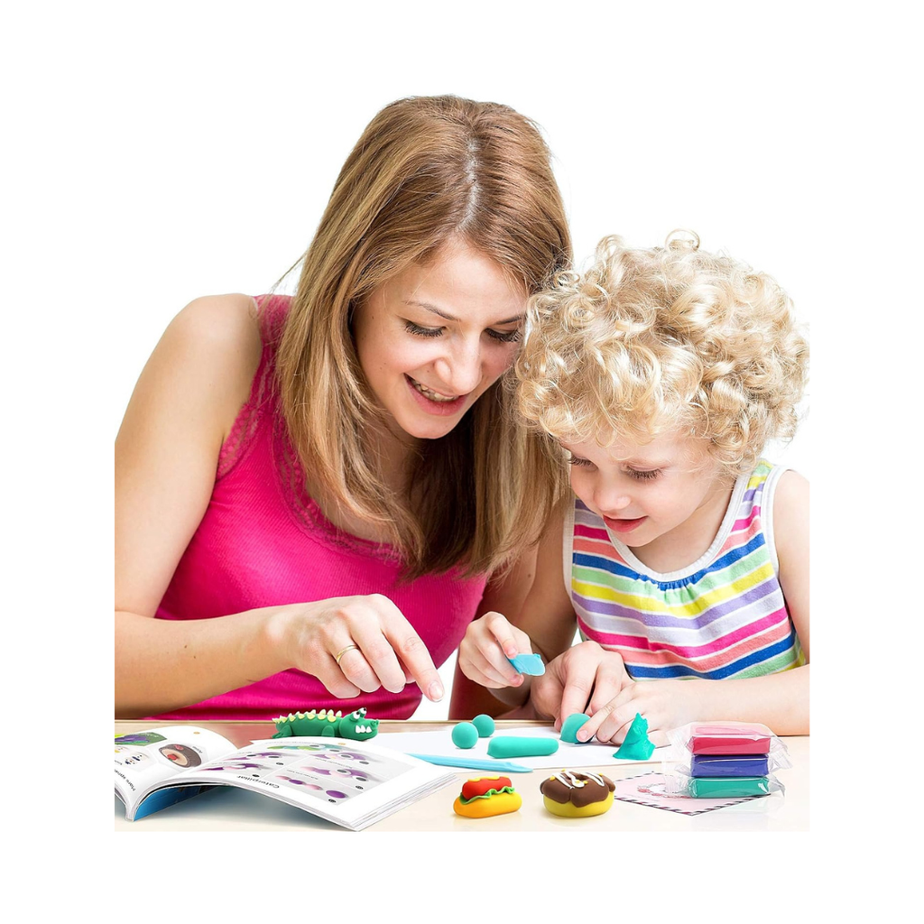 Sago Brothers Air Dry Clay Kit - 24 Vibrant Colors, No-Bake Magic Clay for Creative Kids' Crafts & Gifts