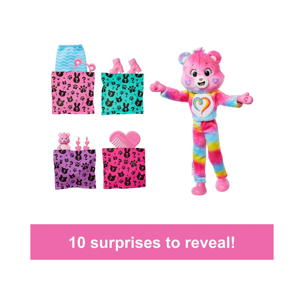 Barbie Cutie Reveal Togetherness Bear Doll & 10 Surprises, Including Color Change & Mini Bear