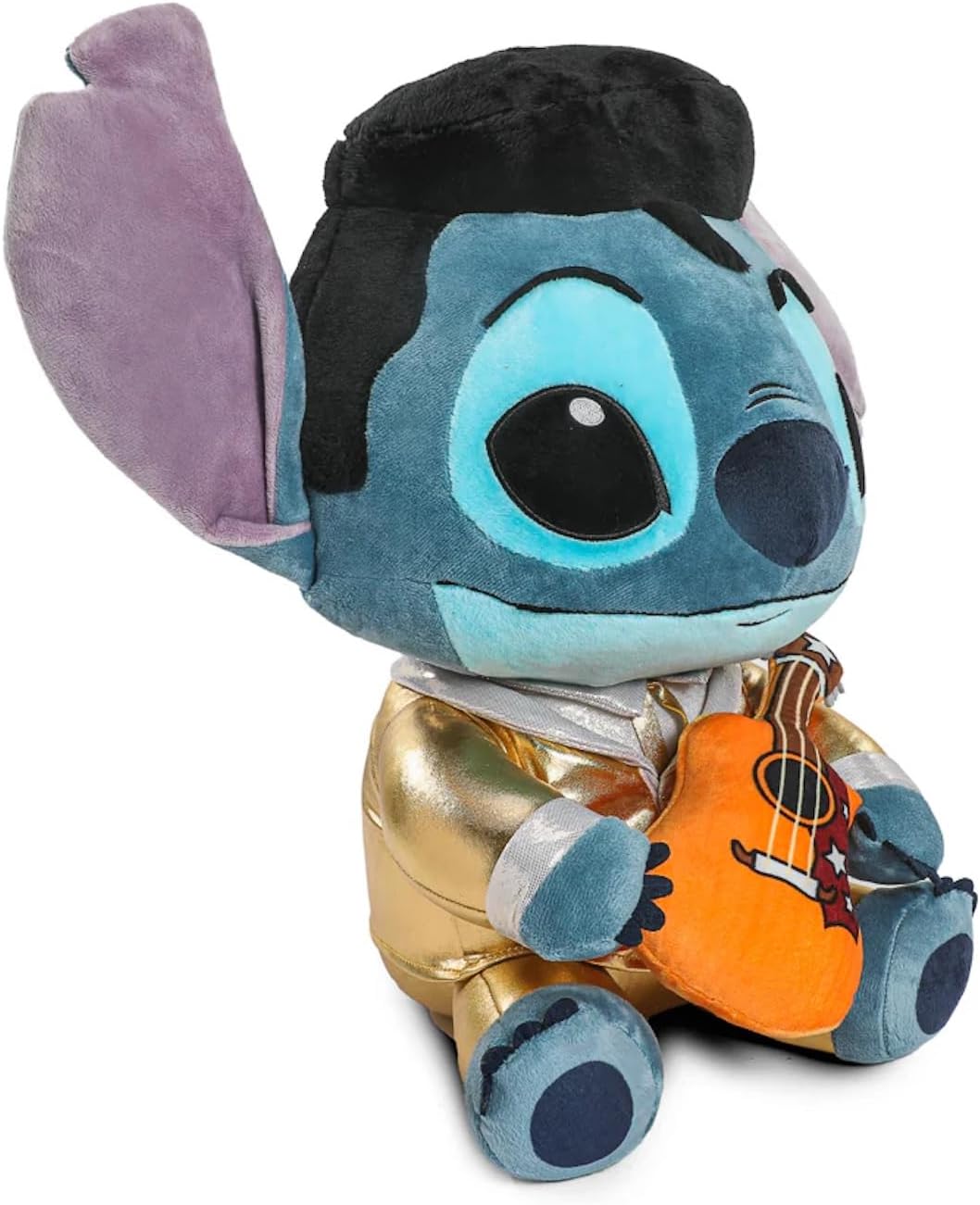 Collectible Disney: Lilo and Stitch Gold Suit Elvis Stitch HugMe Vibrating Plush Figure