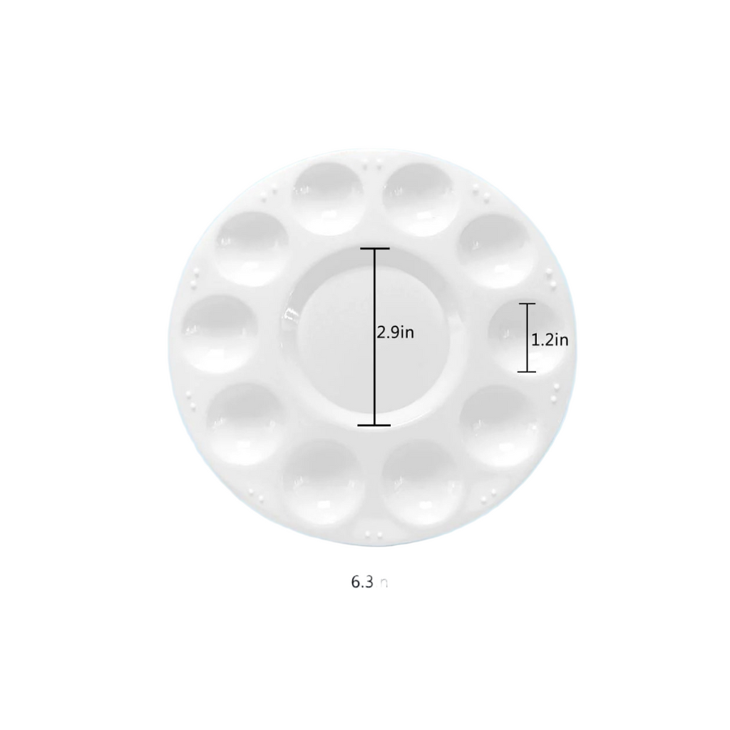 Hulameda 12-Pack Paint Tray Palettes - Vibrant Plastic Paint Pallets for Kids & Students' Art Projects