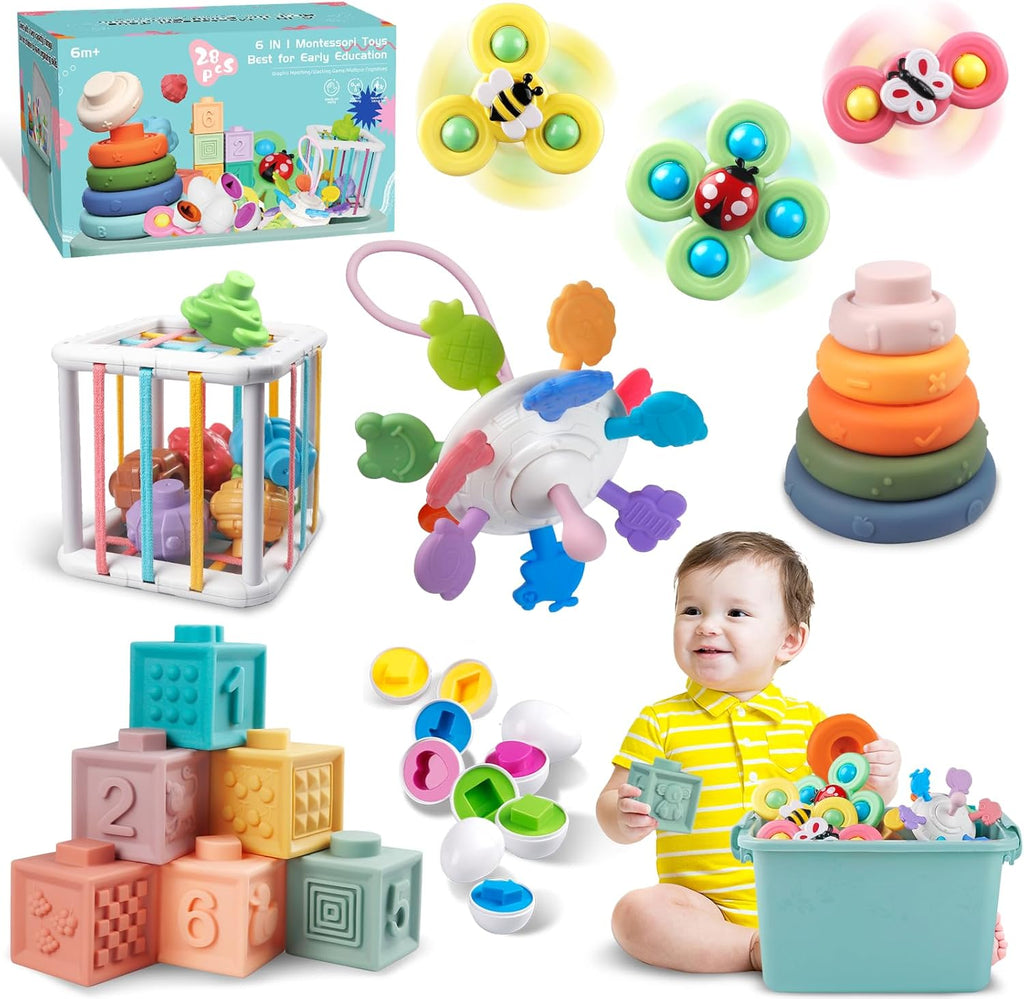 Montessori Magic Sensory & Teething Toy Set – 27 Engaging Pieces for 6–36 Months