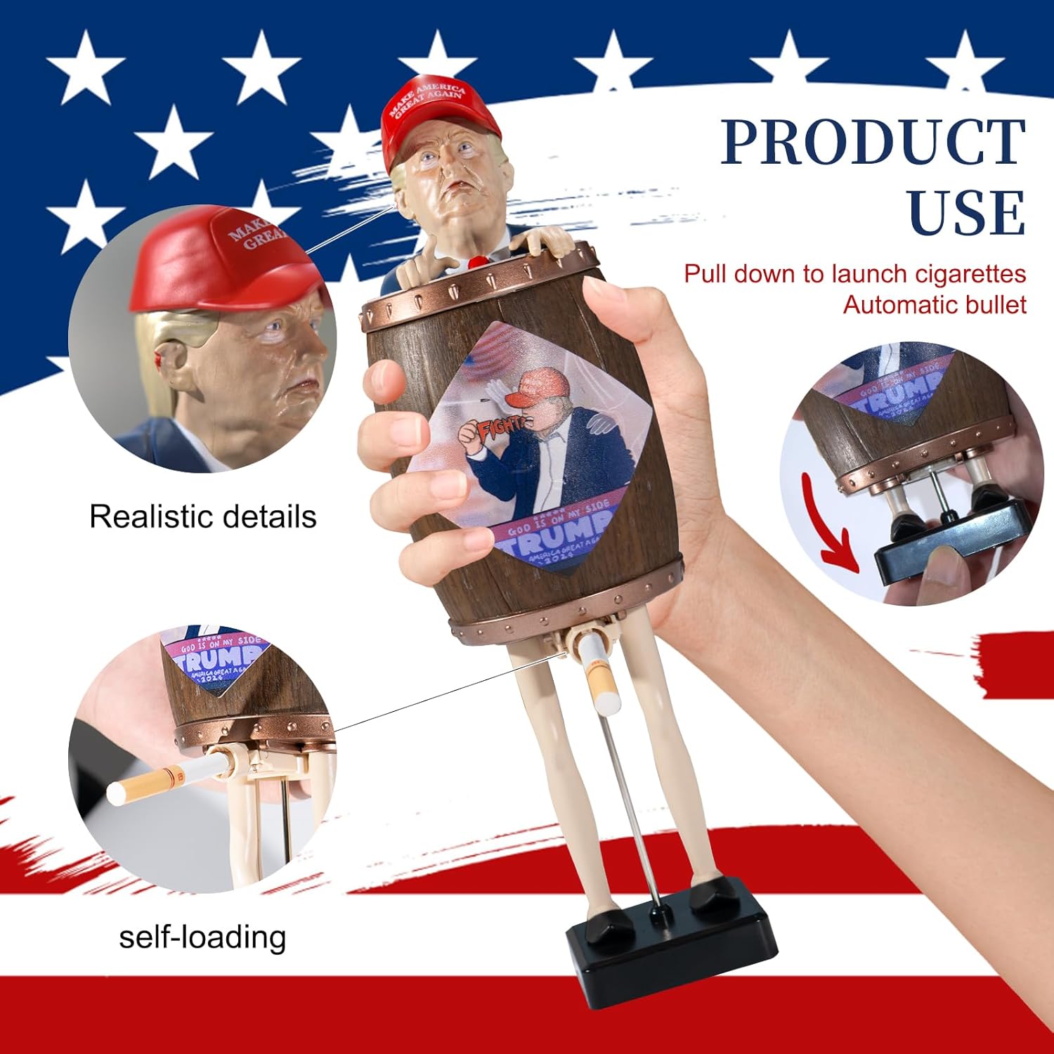 Trump Cigarette Dispenser, Cigarette Case, Funny & Quirky Cigarette Dispenser, Funny Cigarette Holder.