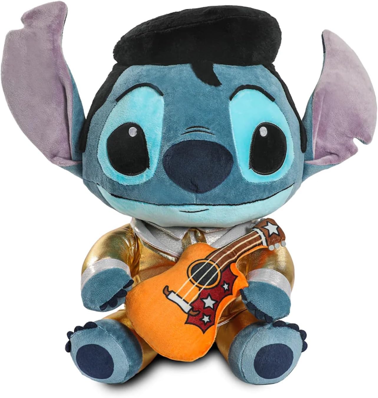 Collectible Disney: Lilo and Stitch Gold Suit Elvis Stitch HugMe Vibrating Plush Figure