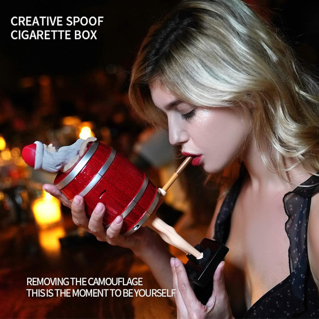 Funny Cigarette Dispenser Santa Clau,Prank Cigarette Holder Pop Up, for Christmas, White Elephant Game Gifts