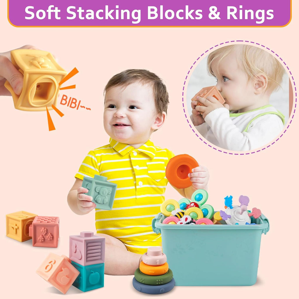 Montessori Magic Sensory & Teething Toy Set – 27 Engaging Pieces for 6–36 Months