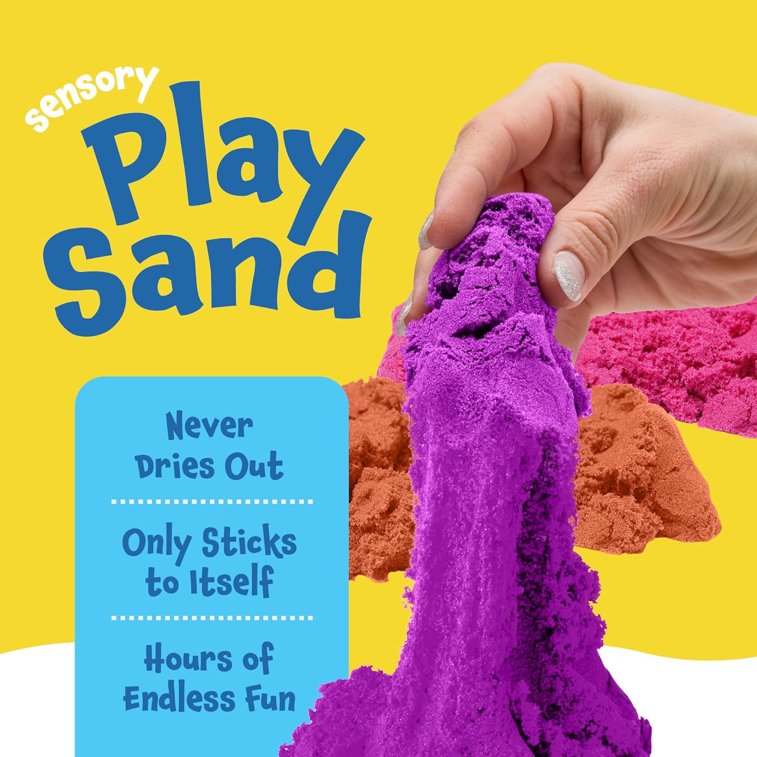 Magic Sand Kids Play Kit - 8 Colors of Sensory Fun with 10 Under-The-Sea Molds - Magnetic Slime Set for Creative Play