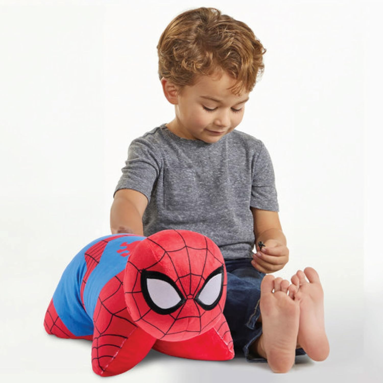 Pillow Pets 16 inch Spider-Man Plush Toy, Marvel Disney Stuffed Animal